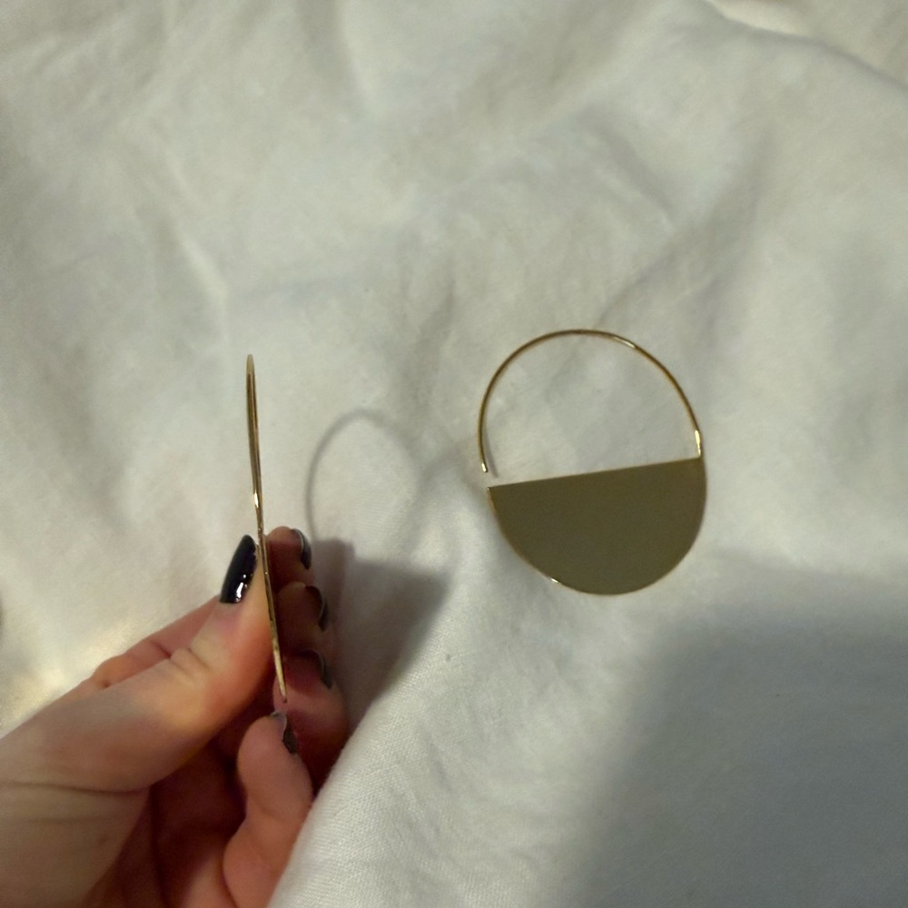 Gold Geometric Hoop Earrings